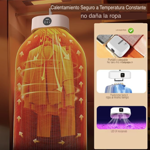 Secador de Ropa Portátil | Tu Ropa Seca y Lista en Cualquier Clima