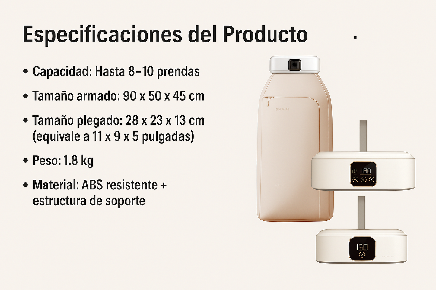 Secador de Ropa Portátil | Tu Ropa Seca y Lista en Cualquier Clima