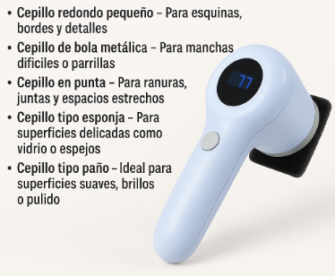 Cepillo Eléctrico de Limpieza 5 en 1 | Limpieza potente, portatil y en minutos