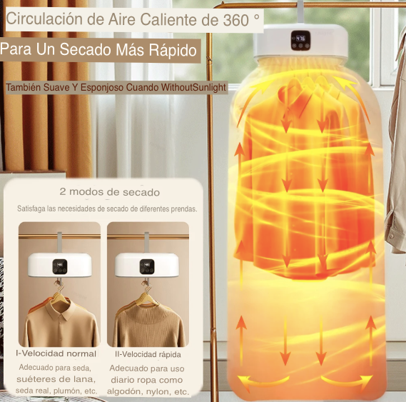 Secador de Ropa Portátil | Tu Ropa Seca y Lista en Cualquier Clima