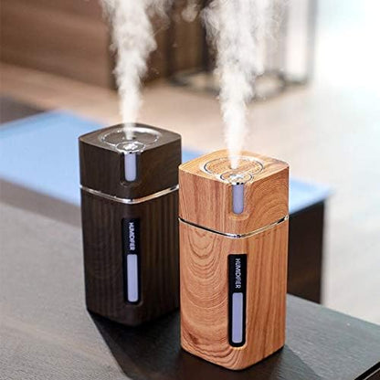 Mini Humidificador Estilo Madera | Relajación, Hidratación y Estilo en un Solo Dispositivo