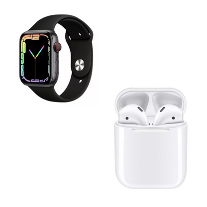 Combo SmartSet | Audífonos i12 TWS + Smartwatch T500